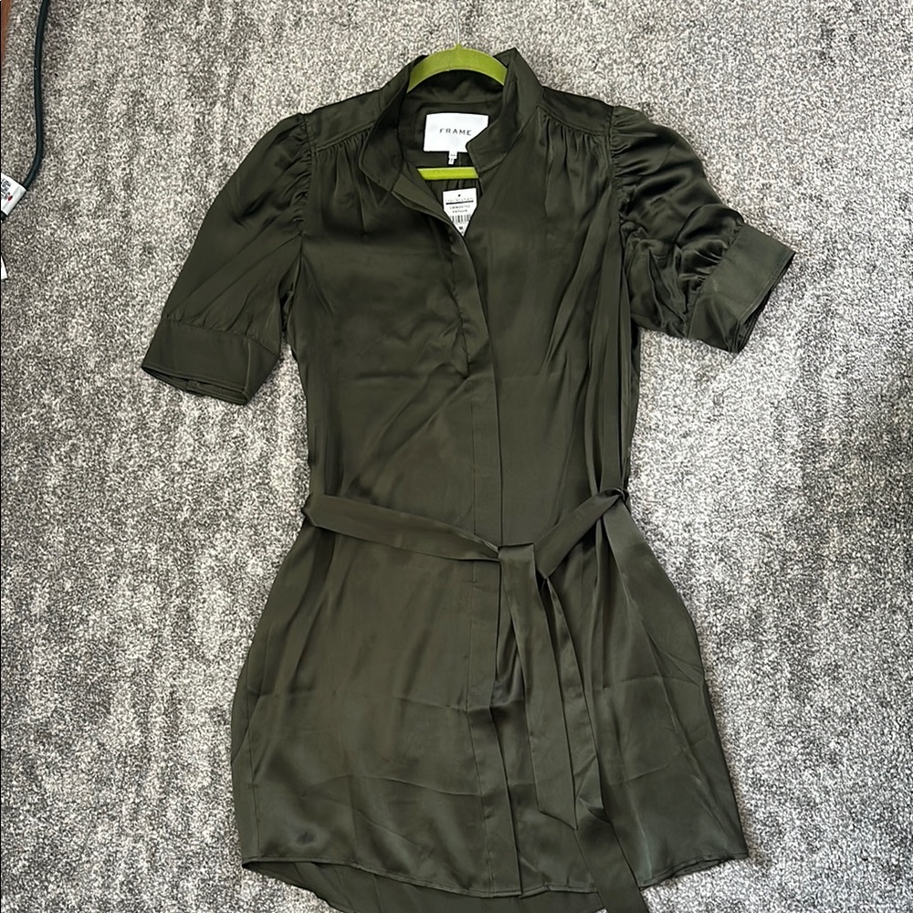 Frame Denim - Women's Olive Silk Mini - M